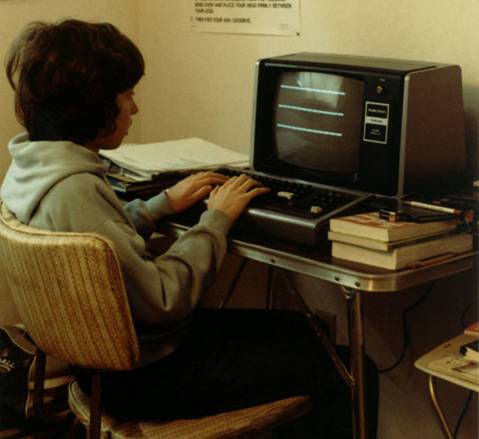David Cooper at his Model I in 1980, Seattle, WA, USA.