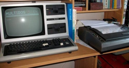 Phil Avery's Model III and DMP-200 printer, Wanganui, NZ.